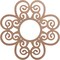 Ekena Millwork Cohen Wood Fretwork Pierced Ceiling Medallion, Wood (Paint Grade), 40"OD x 13 5/8"ID x 3/8"T CMWP40X40X0375COMF - alternate 1